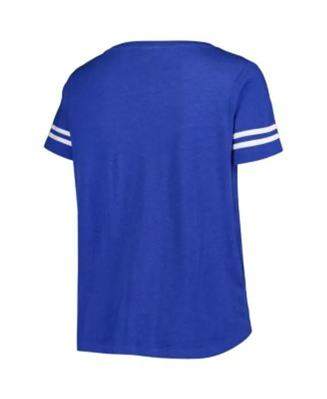 Soft As A Grape Royal Kansas City Royals Plus Size V-Neck Jersey T-Shirt