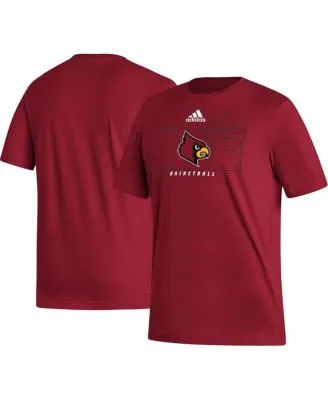 Men's Adidas Red Louisville Cardinals Basics Secondary Pre-Game AEROREADY T-Shirt Size: Medium