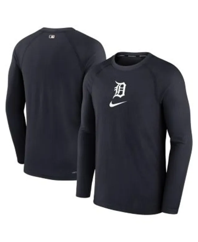 Men's Nike Navy Detroit Tigers Authentic Collection Pregame Raglan Performance V-Neck T-Shirt Size: Large