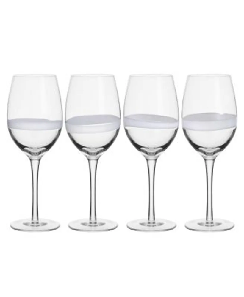 Fitz and Floyd Organic Band White Wine Glasses - Set of 4