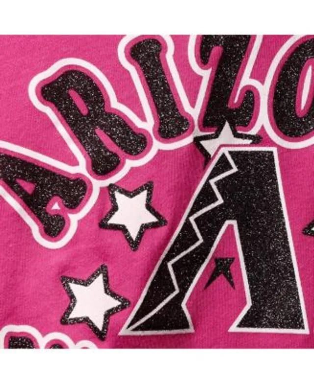 Washington Nationals New Era Girl's Youth Jersey Stars V-Neck T-Shirt - Pink