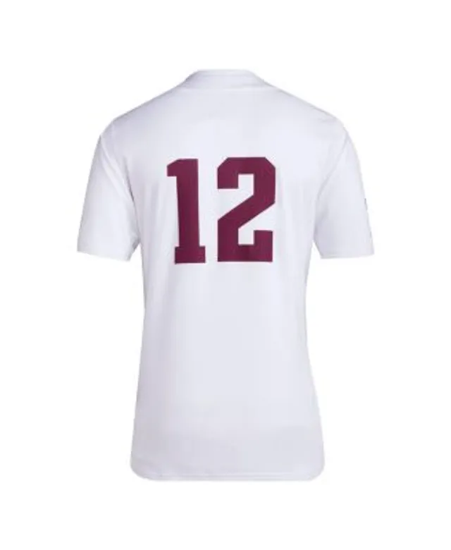 adidas Texas A&M Aggies #12 Women's Replica Football Jersey - White