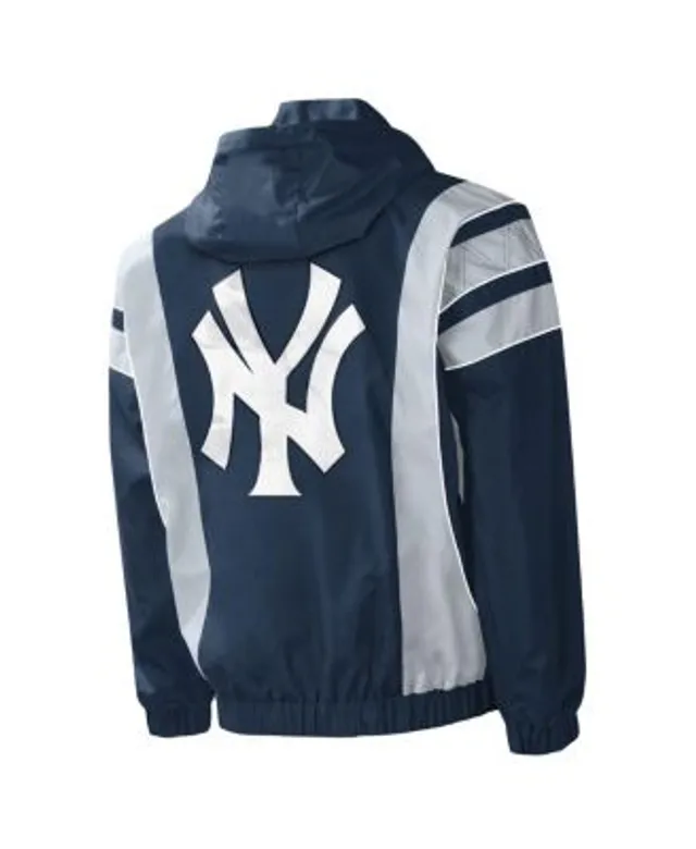 Men's Nike White/Navy New York Yankees Overview Half-Zip Hoodie Jacket