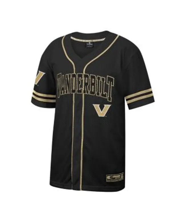 Colosseum Men's Black Vanderbilt Commodores Free Spirited Mesh Button-Up Baseball  Jersey