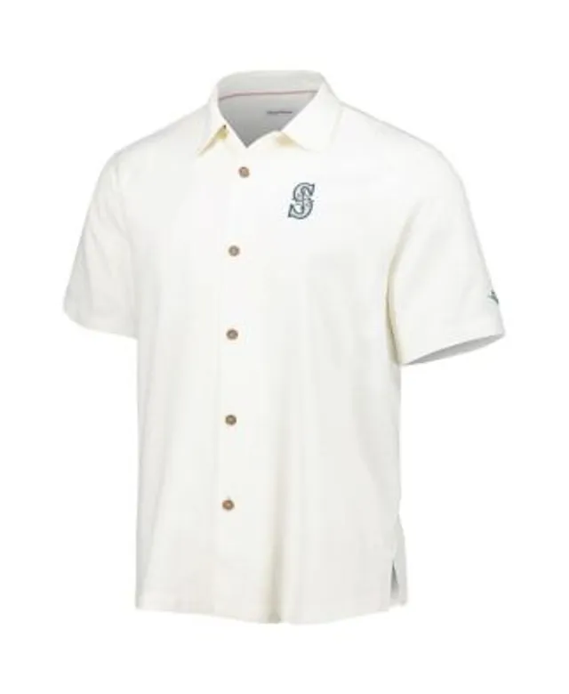 Lids Atlanta Braves Tommy Bahama Baseball Camp Button-Up Shirt - Cream