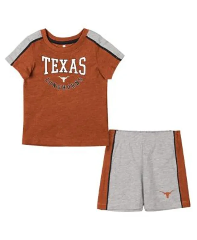 Outerstuff Infant Orange/Heather Gray Houston Astros Ground Out Baller Raglan T-Shirt and Shorts Set