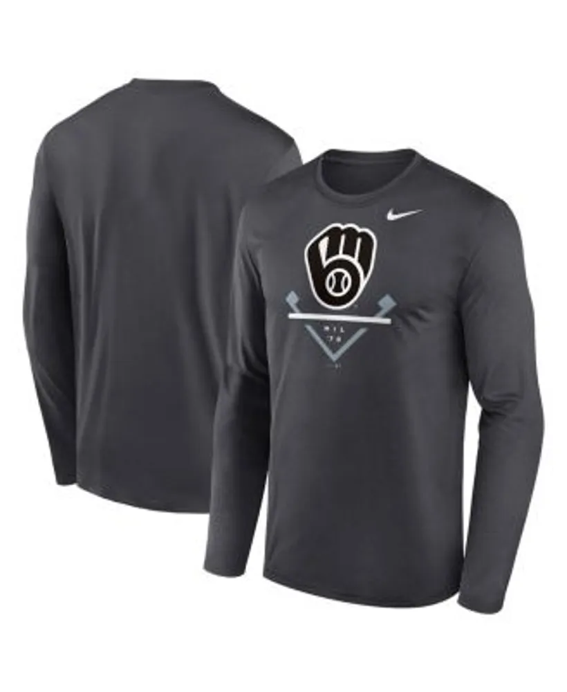 Youth Navy Milwaukee Brewers Basic Long Sleeve T-Shirt