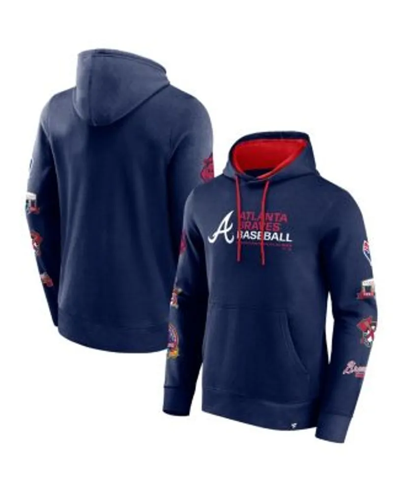 Atlanta Braves Jersey Muscle Sleeveless Pullover Hoodie - Navy