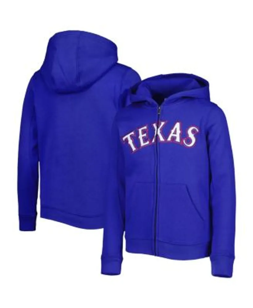 Youth Atlanta Braves Navy Wordmark Full-Zip Fleece Hoodie