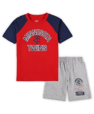 Outerstuff Infant Orange/Heather Gray New York Mets Ground Out Baller Raglan T-Shirt and Shorts Set