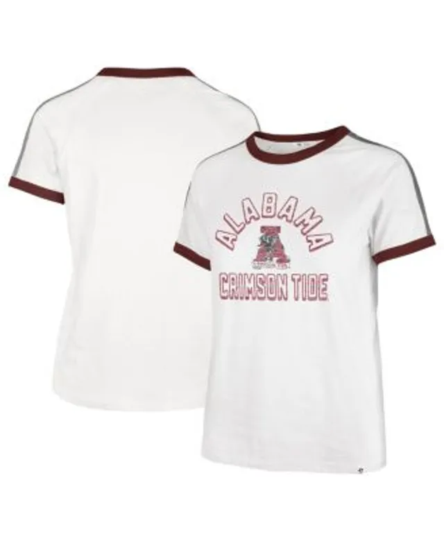 Women's Colosseum Heathered Crimson Alabama Tide 15 Min Early Football V-Neck T-Shirt Size: Small