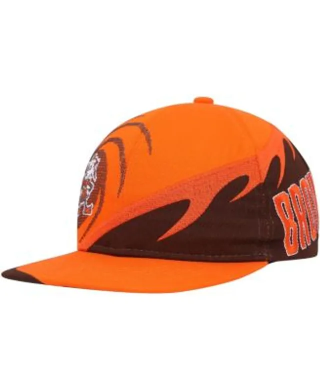 Lids Cleveland Browns Youth Lock Up Snapback Hat - Brown/Orange