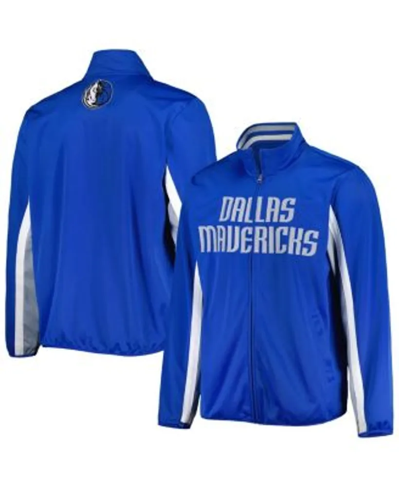 G-III Sports by Carl Banks Men's Blue Dallas Mavericks Contender Wordmark  Full-Zip Track Jacket