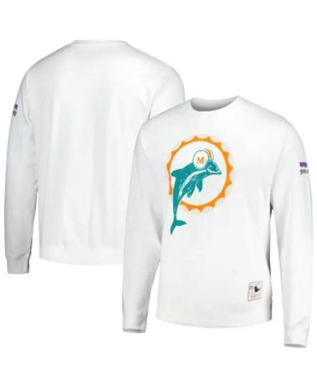 Men's '47 Heathered Aqua Miami Dolphins Bypass Tribeca Pullover Sweatshirt Size: Medium