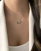 Yin Yang Pave Diamond Necklace