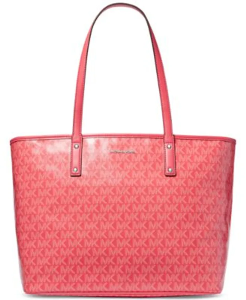 Michael Kors Laney Medium Leather Top Zip Tote Bag - Macy's