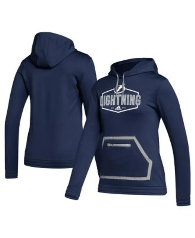 Women's Adidas Blue Tampa Bay Lightning Skate Lace Primeblue Team Pullover Hoodie Size: Small