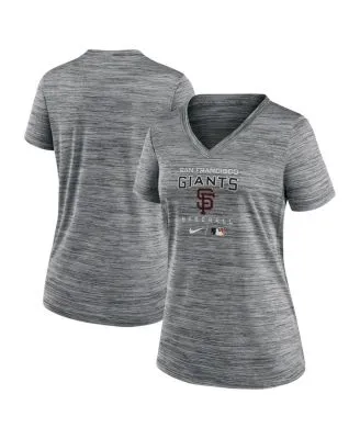 Women's Cincinnati Reds Nike Red Authentic Collection Velocity Practice  Performance V-Neck T-Shirt