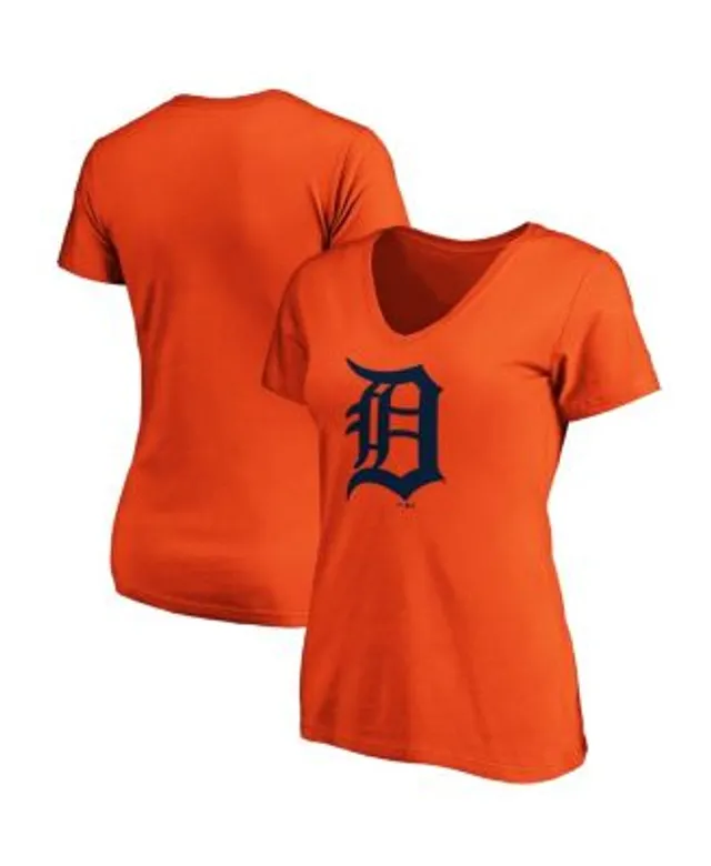 Women's Detroit Tigers Fanatics Branded Navy Team Logo Lockup V-Neck T-Shirt