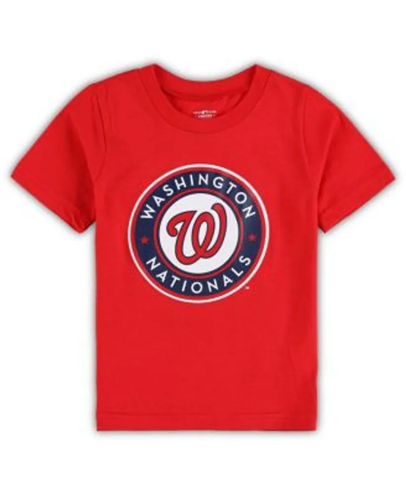 Toddler Red Washington Nationals Team Crew Primary Logo T-Shirt Size: 2T