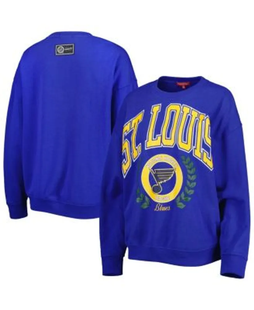 Women's Mitchell & Ness Blue St. Louis Blues Logo 2.0 Pullover Sweatshirt