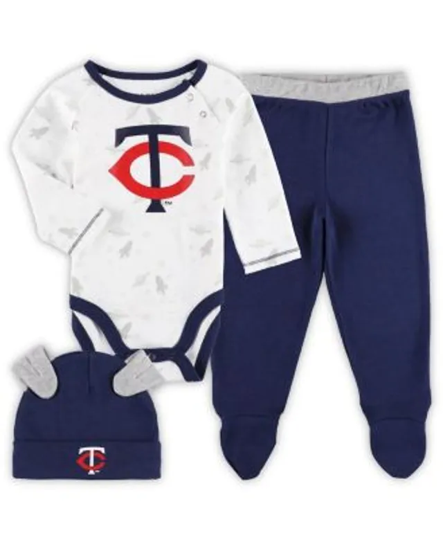 Atlanta Braves Newborn & Infant Dream Team Bodysuit, Hat & Footed Pants Set  - Navy/White