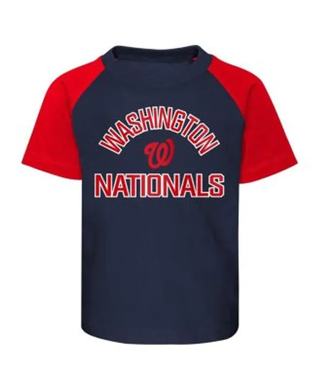 Outerstuff Infant Navy/Heather Gray Washington Nationals Ground Out Baller Raglan T-Shirt and Shorts Set