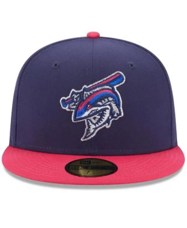 Men's New Era Blue Somerset Patriots Authentic Collection Alternate Logo 59FIFTY Fitted Hat