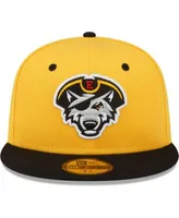 Men's New Era Gold Montgomery Biscuits Authentic Collection Alternate Logo 59FIFTY Fitted Hat