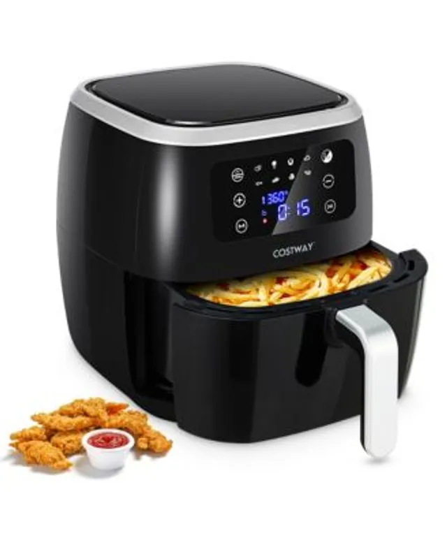 3.2 Quart Electric Stainless Steel Deep Fryer with Timer - Costway