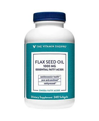 Organic Flax Seed Oil - Essential Fatty Acids for Cardiovascular Support - 1,000 MG ( Softgels