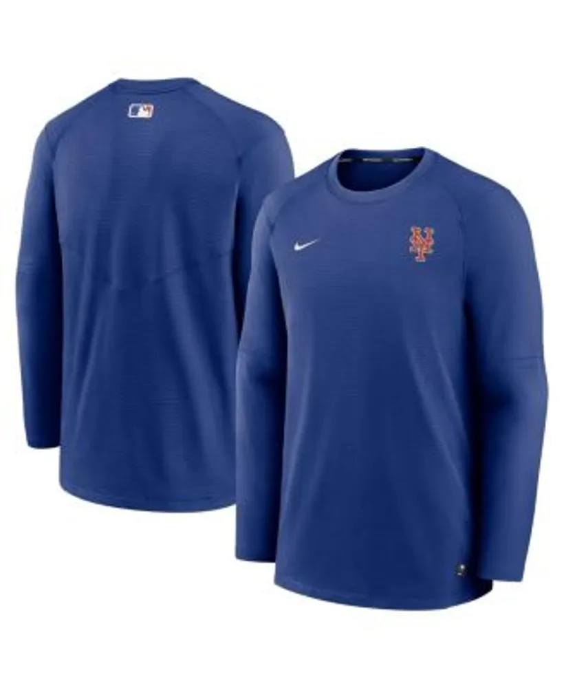 Men's Nike Orange/Royal New York Mets Game Authentic Collection Performance  Raglan Long Sleeve T-Shirt