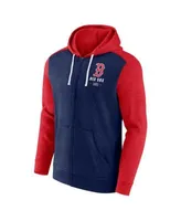 Men's Fanatics Branded Heathered Navy/Orange Detroit Tigers Blown Away  Full-Zip Hoodie