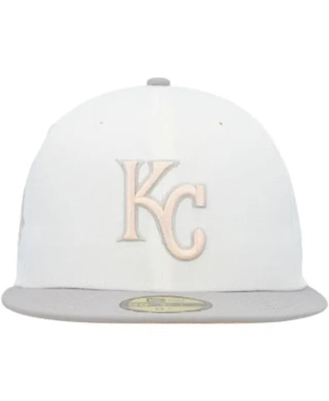 Kansas City Royals Mr Royal Peach Royals Side Patch Yellow UV 59FIFTY Fitted  Hat