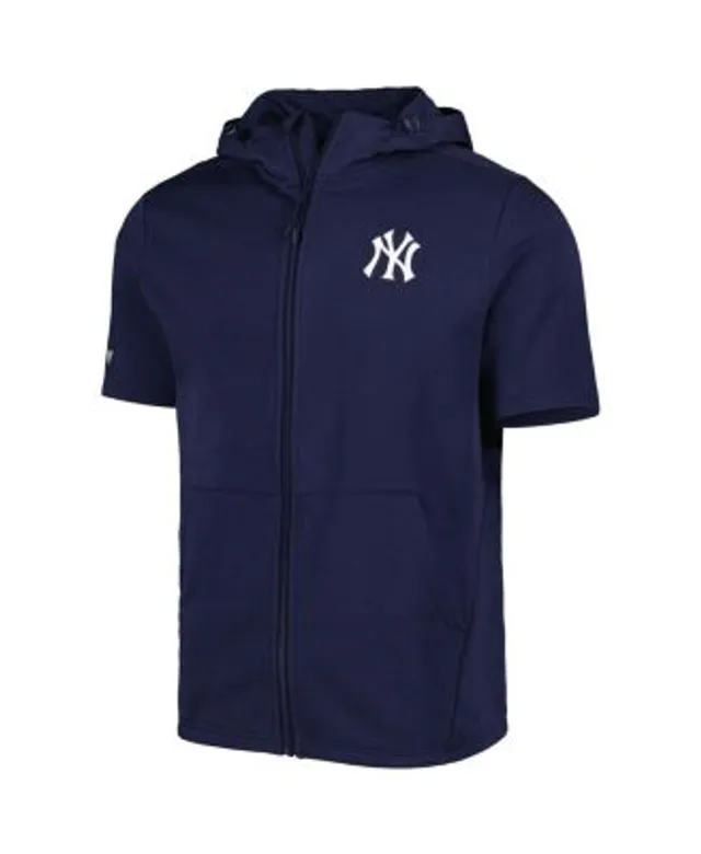 Mitchell & Ness Navy New York Yankees Highlight Reel Windbreaker Half-Zip Hoodie Jacket