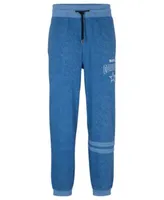 Men's Boss x NFL Cotton-Blend Tracksuit Bottoms with Collaborative Branding - Cowboys Dark Blue - Size Large