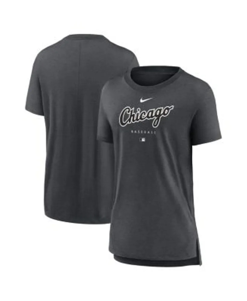  Nike Women's Chicago Cubs Tri-Blend 3/4-Sleeve Raglan