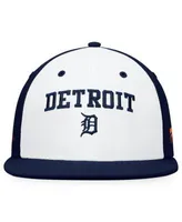 Men's Detroit Tigers Fanatics Branded White/Orange Iconic Color Blocked  Snapback Hat