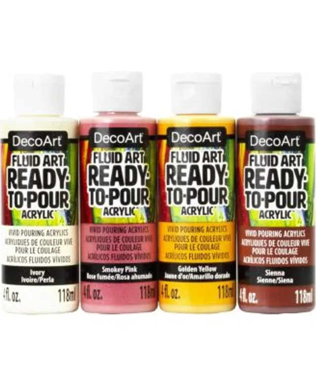  Deco Art DecoArt FluidArt Ready-To-Pour Acrylic Paint 8oz-White