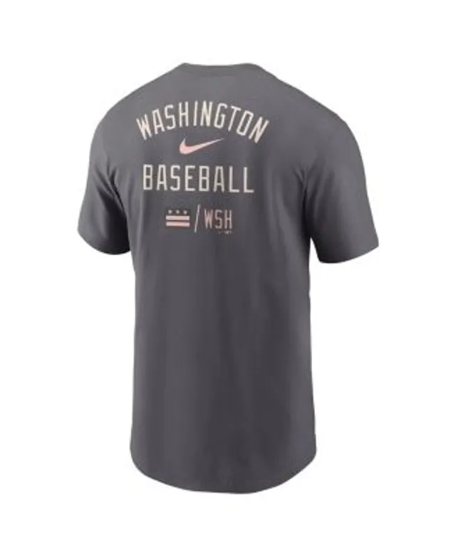 Nike Tee Heather Red Washington Nationals Graphic T-Shirt Women's