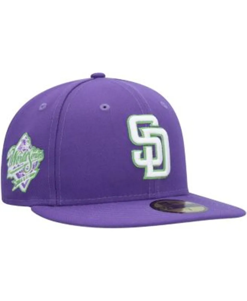 Men's New Era Purple Houston Astros Lime Side Patch 59FIFTY Fitted Hat