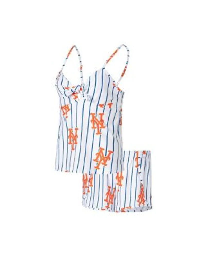 Women's Concepts Sport White Houston Astros Reel Pinstripe Tank Top & Shorts Sleep Set