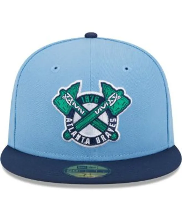 Atlanta Braves New Era Spring Color Basic 9FIFTY Snapback Hat - Light Blue