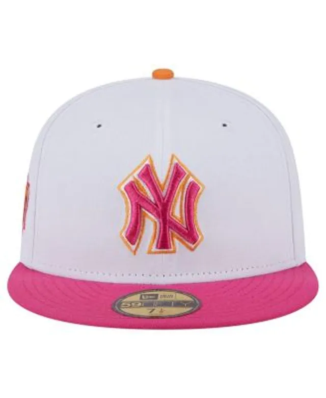 Men's New Era Pink/Green York Yankees MLB x Big League Chew Wild Pitch Watermelon Flavor Pack 59FIFTY Fitted Hat