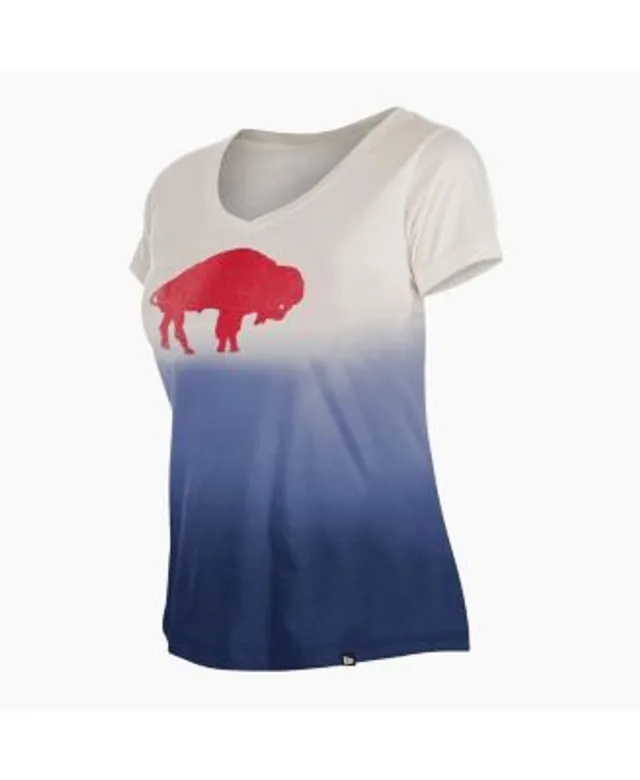 Buffalo Bills New Era Women's Dip Dye V-Neck T-Shirt - Royal