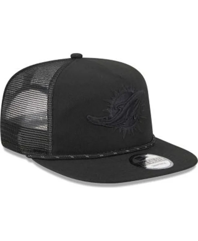 New Era Men's Black Miami Dolphins Illumination Golfer Snapback