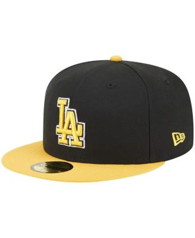 Los Angeles Dodgers Lakers BLACK with Gold Size 7 New Era 59FIFTY hat