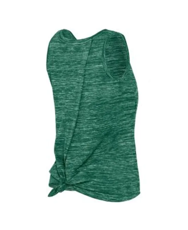 Women's WEAR by Erin Andrews Green Green Bay Packers Open Back Twist Tie Tank  Top