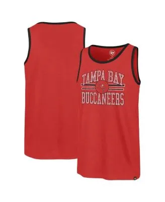 Men's Mitchell & Ness Orange/Red Tampa Bay Buccaneers Gridiron Classics Heritage Colorblock Tank Top Size: Small