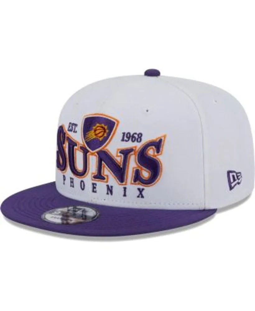 Men's New Era White/Black Phoenix Suns Back Half 9FIFTY Snapback Hat